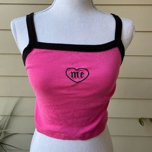 Me pink crop top